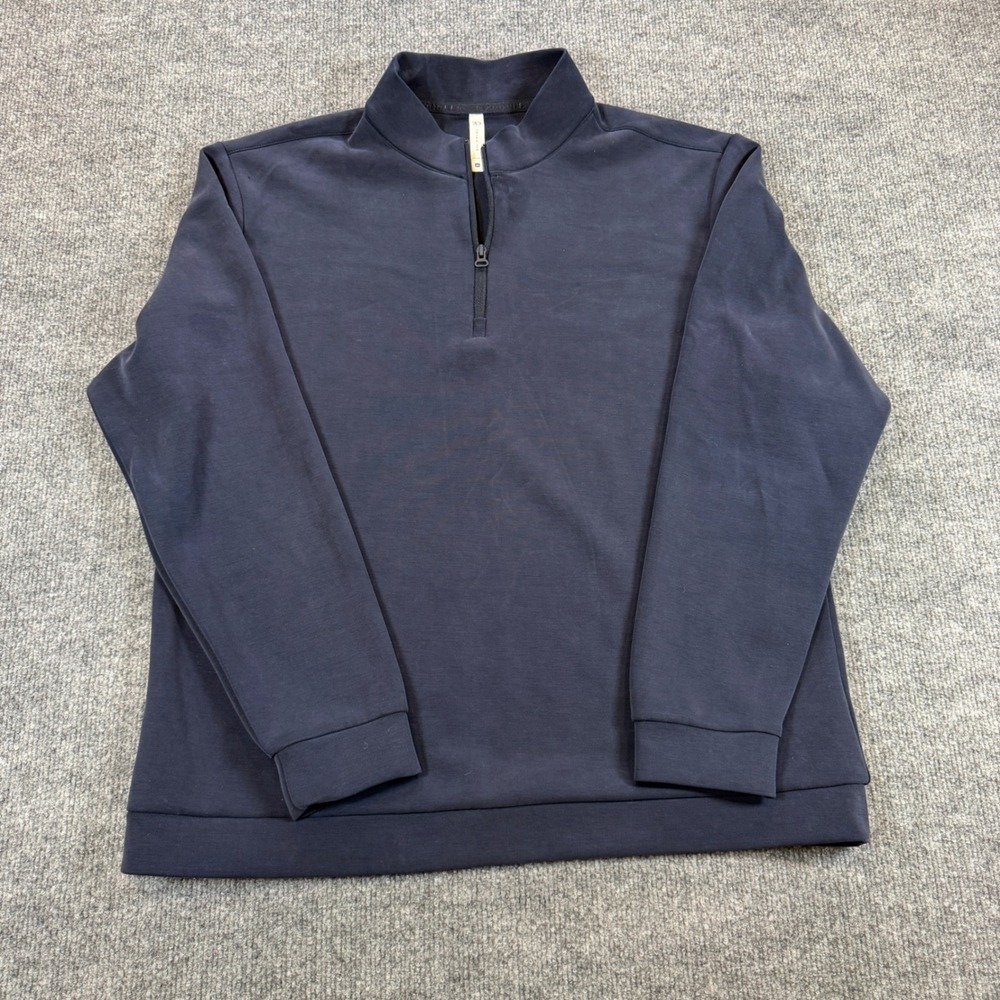 7 Diamonds REV Quarter Zip Modal Blend Navy Blue Size M Gorpcore